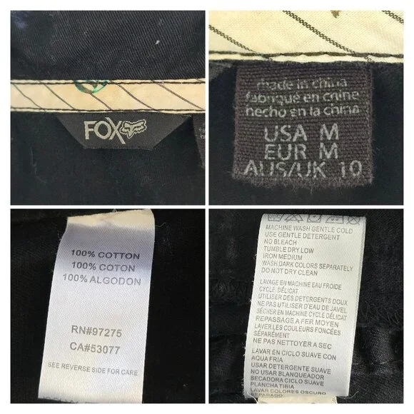 Fox Riders Company Black Utility Streetwear Jacket Medium - Picture 15 of 15